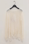 SWAYING/KNIT floating line detail bottoming shirt SW24SS1T53 white